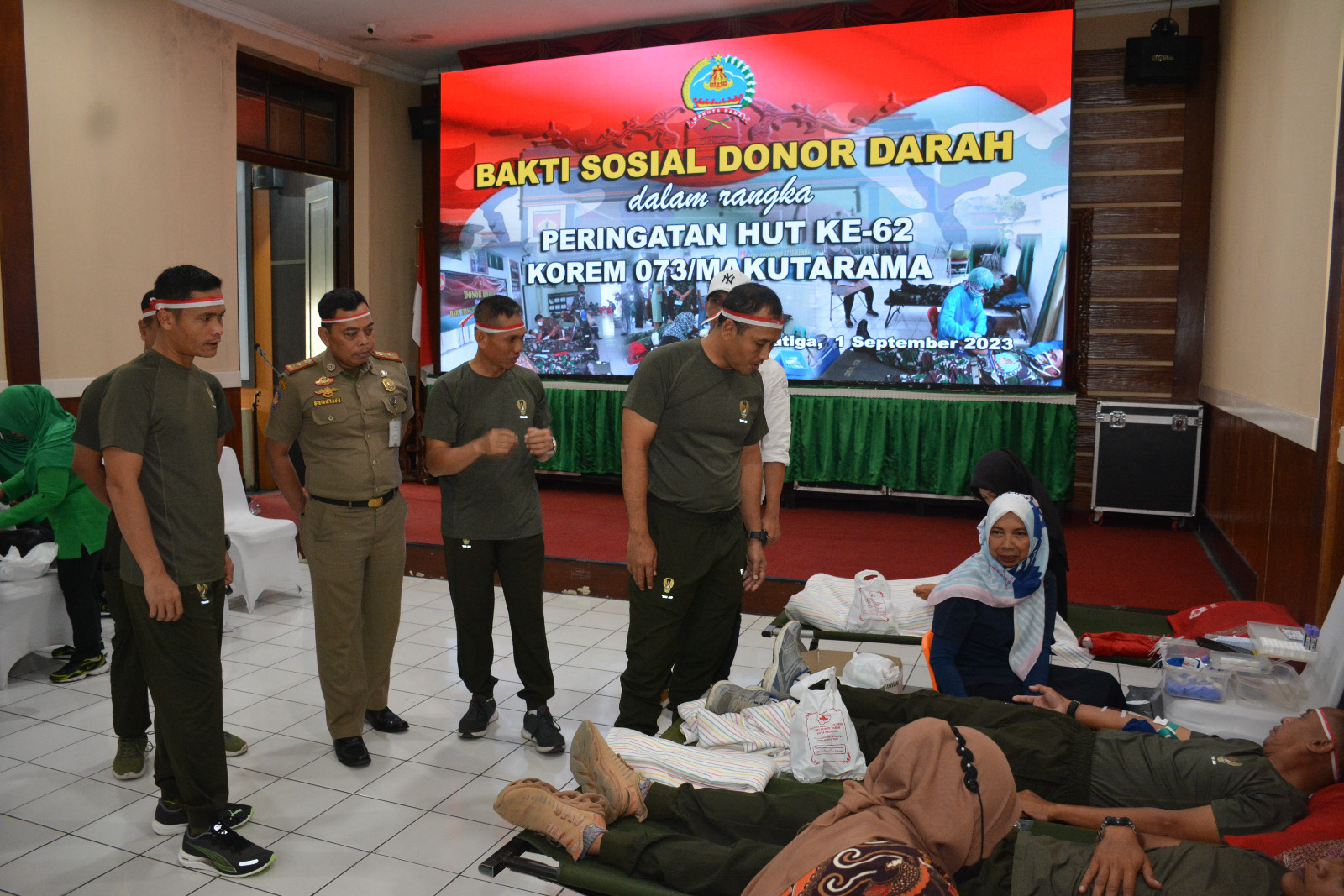 Sambut HUT RI ke-78, Korem 073/Makutarama Gelar Bakti Sosial Donor Darah